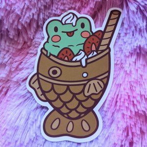 🌟Taiyaki Frog Sticker by Hobby Gobby Designs